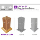 PURPLE LEAF Caesar Louvered Pergola Outdoor Wood Grain Frame Gray  Roof Aluminum Pergola with Adjustable Roof Patio Hardtop Gazebo for Backyard Garden