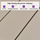 PURPLE LEAF 7/9/11 Pieces Outdoor Dining Set Aluminium Dining Table and Woven Rattan Chairs Dining Furniture Set with Cushions for Deck Patio Champagne