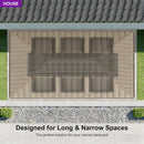 PURPLE LEAF Deck Gazebo Champagne Hardtop Metal Frame Double Roof with Curtains and Netting