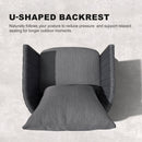 PURPLE LEAF 2- Pieces Patio Dining Chair All-Weather Modern Outdoor Aluminum Dining Chair with Olefin Cushions Pillows for Garden Backyard