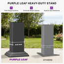 PURPLE LEAF Caesar Hardtop Louvered Pergola, Slanted Roof Outdoor Aluminum Patio Pergola with Adjustable Rainproof Roof, Heavy-Duty Lean to Gazebo for Patios Backyard Deck, Gray