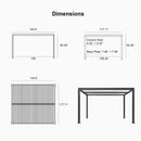 PURPLE LEAF Athena Louvered Pergola Grey Outdoor Aluminum Pergola with Roller Blinds Adjustable Gazebo Rainproof for Patio Deck Garden