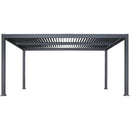 PURPLE LEAF Caesar Outdoor Louvered Pergola Patio Sun Shade Shelter with Adjustable Hardtop Patio Pergola Grey