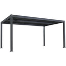 PURPLE LEAF Caesar Outdoor Louvered Pergola Patio Sun Shade Shelter with Adjustable Hardtop Patio Pergola Grey