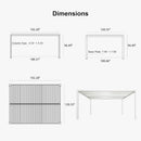 PURPLE LEAF Athena Louvered Pergola White Outdoor Aluminum Pergola with Strip Lights Adjustable Gazebo for Patio Deck Garden
