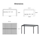 PURPLE LEAF Athena Louvered Pergola Grey Outdoor Aluminum Pergola with Roller Blinds Adjustable Gazebo Rainproof for Patio Deck Garden