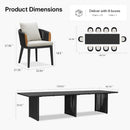 PURPLE LEAF Hailar Outdoor Dining Set for Family, Aluminum Outdoor Patio Table and Chairs Set with Olefin Cushions, Patio Furniture Set for Garden or Deck