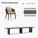 PURPLE LEAF Hailar Outdoor Dining Set for Family, Aluminum Outdoor Patio Table and Chairs Set with Olefin Cushions, Patio Furniture Set for Garden or Deck
