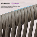PURPLE LEAF Patio Dining Set with Sunbrella Fabric Cushions and Aluminum Table All-Weather Wicker Patio Table Set for Deck
