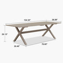 PURPLE LEAF Outdoor Dining Table Sleek Aluminum Frame Modern Outdoor Table for Deck Backyard Dining Gatherings