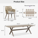 PURPLE LEAF Outdoor Dining Set All-Weather PE Rattan Outdoor Patio Furniture Set with Aluminum Frame