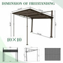Freestanding Gazebo with Slanted Roof for Outdoor Kitchen