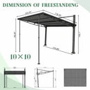 Freestanding Gazebo with Slanted Roof for Outdoor Kitchen