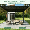 Freestanding Gazebo with Slanted Roof for Outdoor Kitchen