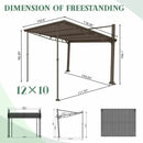 Freestanding Gazebo with Slanted Roof for Outdoor Kitchen