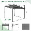 Freestanding Gazebo with Slanted Roof for Outdoor Kitchen