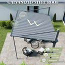 Freestanding Gazebo with Slanted Roof for Outdoor Kitchen