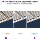 PURPLE LEAF Caesar LED Louvered Pergola with Integrated Solar Strip Lights Adjustable Aluminum Louvers Wind Resistant Pergolas for Patio Dining Deck Garden Yard White