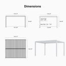 PURPLE LEAF Athena Louvered Pergola Modern White Pergola with Adjustable Roof for Deck Backyard Garden