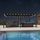 PURPLE LEAF Caesar Louvered Pergola Outdoor Adjustable Louvre Shade Modern Patio Aluminum Pergola with  Milky Lights