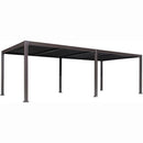 PURPLE LEAF Caesar Louvered Pergola Outdoor Adjustable Roof Modern Patio Aluminum Pergola for Deck Backyard Garden Hardtop Gazebo Bronze