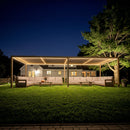 PURPLE LEAF Caesar Solar Louvered Pergola with LED Strip Lights and Control Panel Aluminum Outdoor Pergola with Adjustable Roof for Patio Deck Garden Yard Champagne