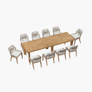 PURPLE LEAF 7/9/11 Pieces Patio Dining Set with Sunbrella Cushions All-Weather Wicker Patio Table and Chairs for Deck, Garden