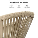 PURPLE LEAF 7/9/11 Pieces Outdoor Dining Set Aluminum Table & Wicker Rattan Chairs Modern Patio Furniture Set for Deck