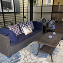 PURPLE LEAF Sunroom Hardtop Gazebo Solarium Grey Galvanized Steel Double Roof  All-Weather Aluminum Outdoor Screen House with String Lights