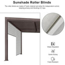 PURPLE LEAF Athena Louvered Pergola Bronze Outdoor Aluminum Pergola with Roller Blind Adjustable Gazebo for Patio Deck Garden