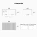 PURPLE LEAF Athena Louvered Pergola Modern White Pergola with Adjustable Roof for Deck Backyard Garden