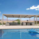 PURPLE LEAF Athena Louvered Pergola Modern Champagne Pergola with Adjustable Roof for Deck Backyard Garden