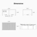 PURPLE LEAF Athena Louvered Pergola Modern White Pergola with Adjustable Roof for Deck Backyard Garden