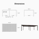 PURPLE LEAF Athena Louvered Pergola Bronze Outdoor Aluminum Pergola with Strip Lights Adjustable Gazebo for Patio Deck Garden