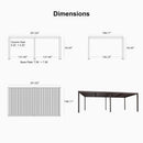 PURPLE LEAF Athena Louvered Pergola Bronze Outdoor Aluminum Pergola with Roller Blind Adjustable Gazebo for Patio Deck Garden
