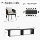 PURPLE LEAF Hailar Outdoor Dining Set for Family, Aluminum Outdoor Patio Table and Chairs Set with Olefin Cushions, Patio Furniture Set for Garden or Deck