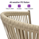 PURPLE LEAF 7/9/11 Pieces Outdoor Dining Set Aluminum Table & Wicker Rattan Chairs Modern Patio Furniture Set for Deck