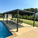 PURPLE LEAF Caesar Outdoor Louvered Pergola Patio Sun Shade Shelter with Adjustable Hardtop Patio Pergola Grey