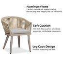 PURPLE LEAF 7/9/11 Pieces Outdoor Dining Set Aluminum Table & Wicker Rattan Chairs Modern Patio Furniture Set for Deck