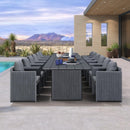 PURPLE LEAF Sanori Outdoor Dining Set Weather-Resistant Aluminum Table and Chairs Set with Backrest Pillow and Olefin Cushions for Deck