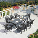 PURPLE LEAF Outdoor Dining Set All-Weather PE Rattan Outdoor Patio Furniture Set with Aluminum Frame