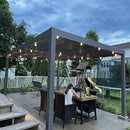 Domi Patio Aluminum Louvered Pergola - Gray