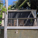 PURPLE LEAF Backyard Gazebo Champagne Hardtop Galvanized Steel Roof Awning and Upgrade Curtain