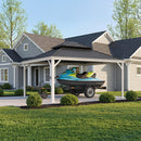 PURPLE LEAF White Metal Carport with Galvanized Steel Roof Aluminum Frame All-Weather Car Shelter