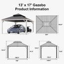 PURPLE LEAF White Metal Carport with Galvanized Steel Roof Aluminum Frame All-Weather Car Shelter