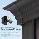 PURPLE LEAF Outdoor Metal Carport with Grey Steel Roof and Aluminum Frame Protective Shelter