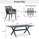 PURPLE LEAF Outdoor Dining Set All-Weather PE Rattan Outdoor Patio Furniture Set with Aluminum Frame