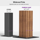 PURPLE LEAF Hardtop Gazebo for Patio Wood Grain Aluminum Frame Awning with String Lights-clear