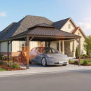 PURPLE LEAF Outdoor Metal Carport Gazebo Bronze Steel Roof Aluminum Frame Shelter for Parking