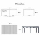 PURPLE LEAF Athena Louvered Pergola Modern Grey Pergola White Roof with Sanori Patio Couch Set Modular Sofas for Deck Backyard Garden
